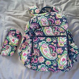 Vera Bradley Backpack and pencil pouch
